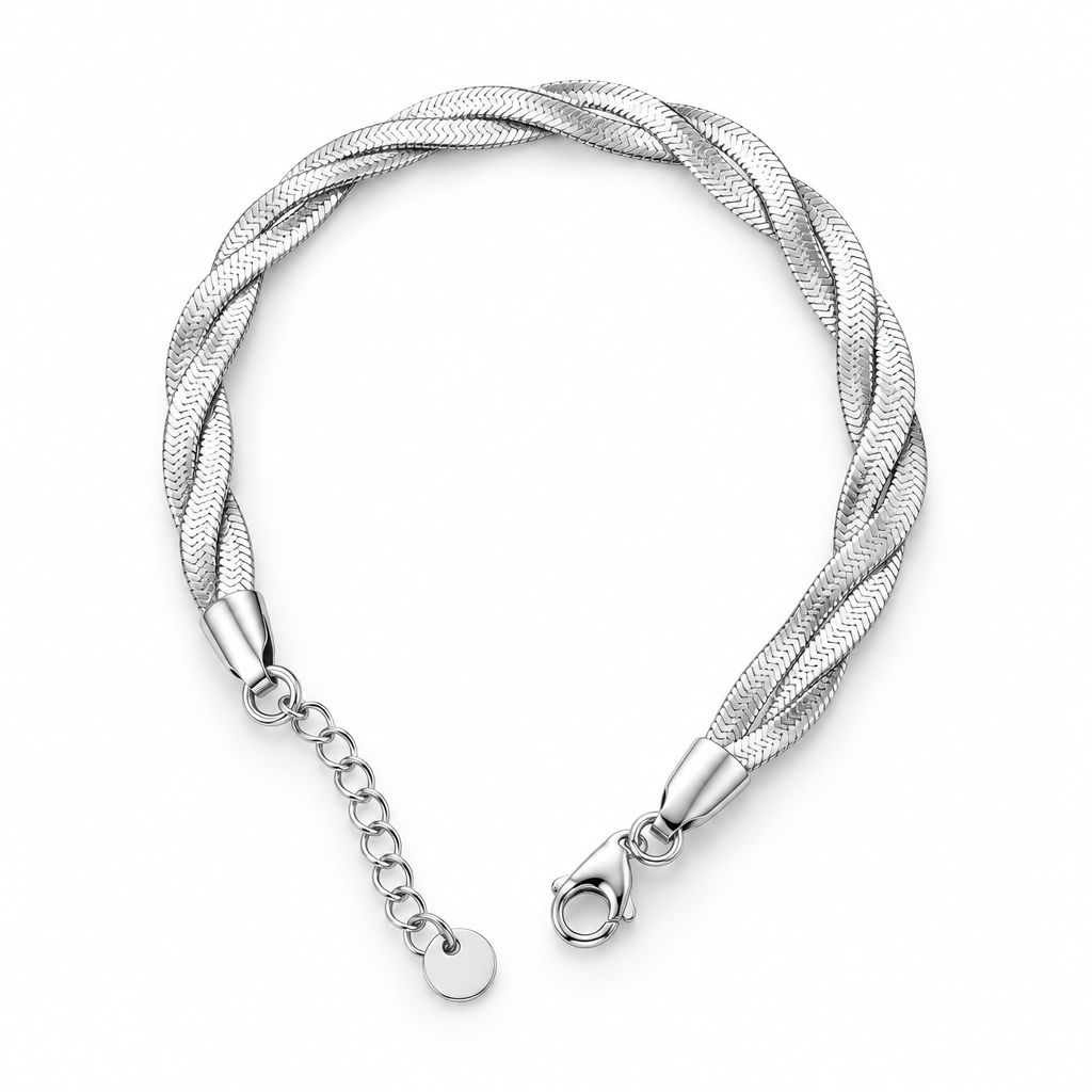 Bracciale snake triplo argento