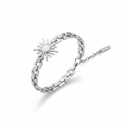 Bracciale sole argento - chiusura con targhetta