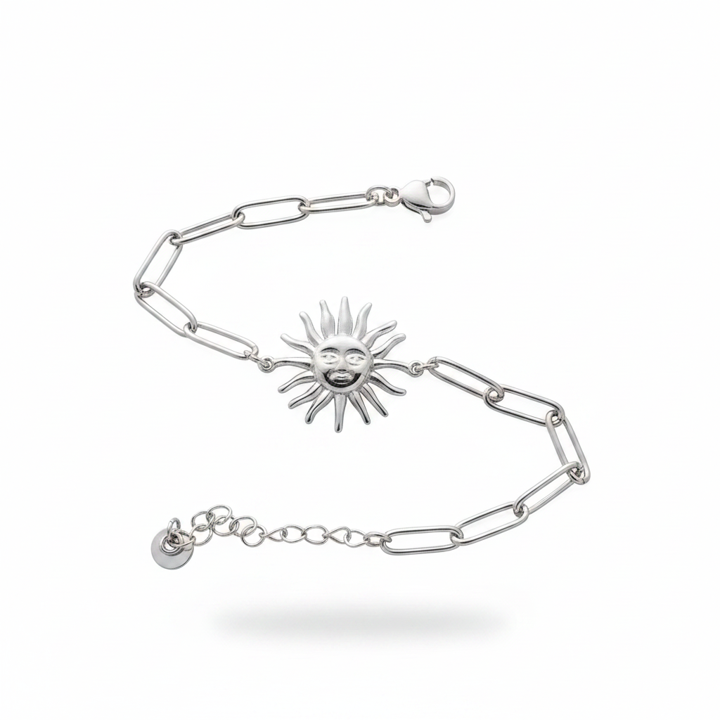 Bracciale sole su sfondo bianco - posizione fluttuante