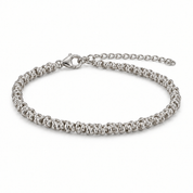 Bracciale spesso in argento naturale