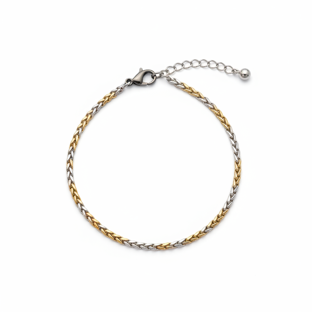 Bracciale spiga bicolor - sfondo bianco puro