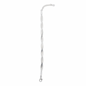 Bracciale spiga intrecciata argento - sfondo bianco
