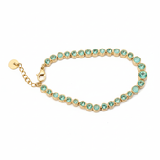 Bracciale tennis acquamarina — montatura argento