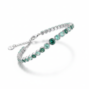 Bracciale tennis argento acquamarina - 1:1