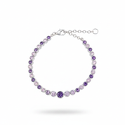 Bracciale tennis argento cristalli viola - 1:1