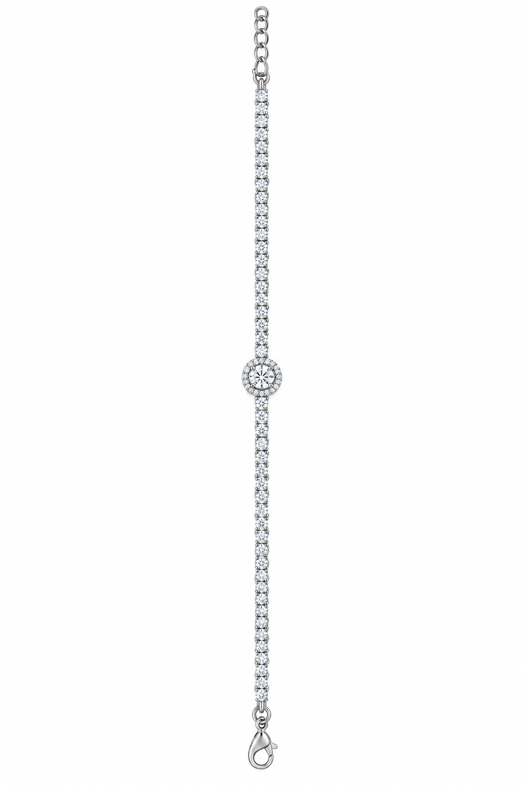 Bracciale Tennis Cerchio Argento