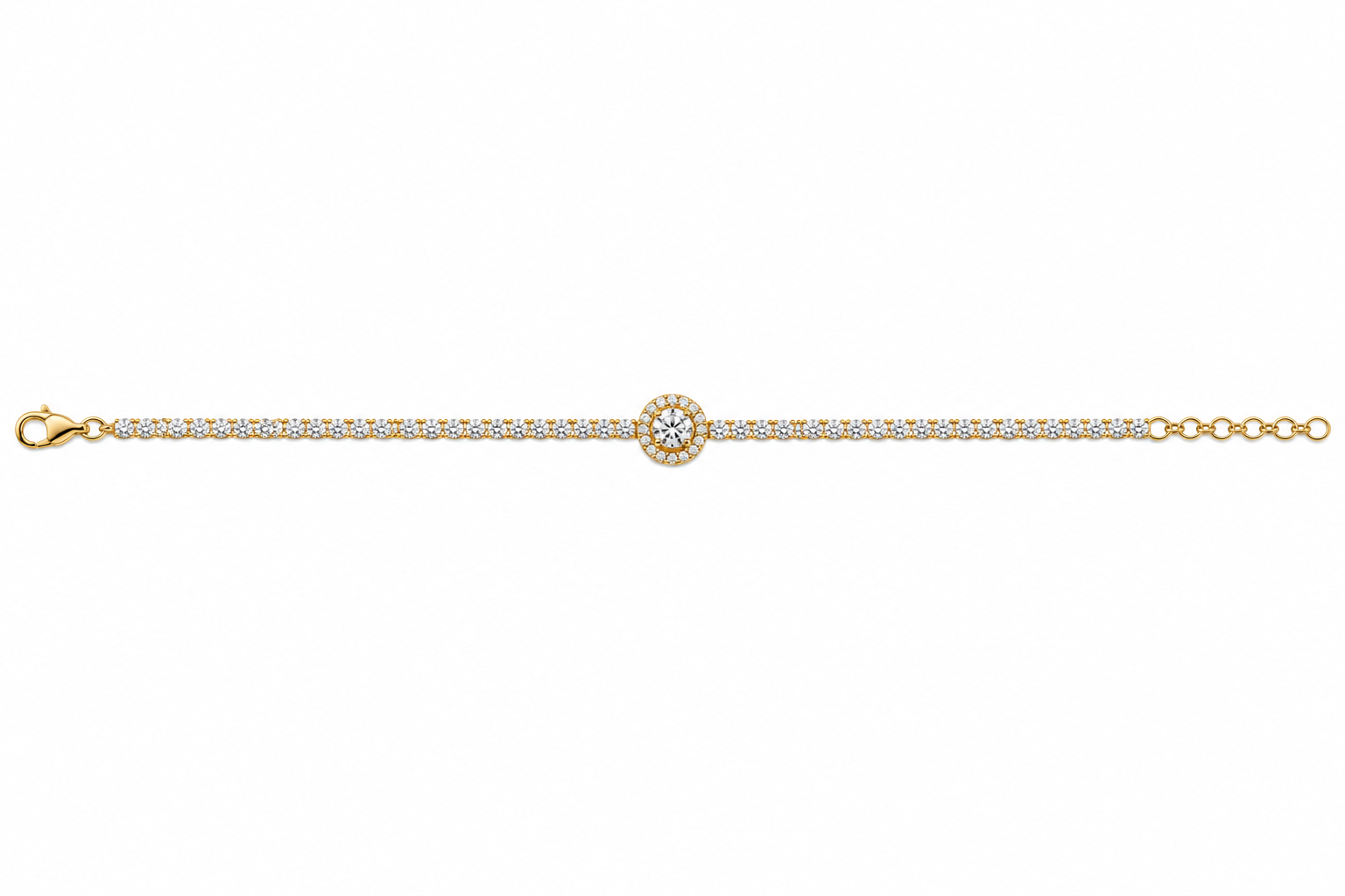 Bracciale Tennis Cerchio Halo Oro - Landscape