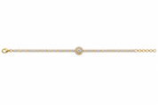 Bracciale Tennis Cerchio Halo Oro - Landscape