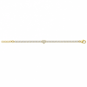 Bracciale Tennis Cuore Inline Oro - Quadrato