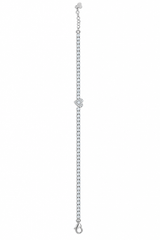 Bracciale Tennis Cuore Orizzontale Argento