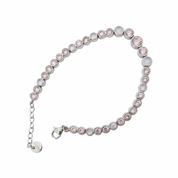 Bracciale tennis pietre alternate — sfondo bianco