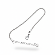 Bracciale texture argento - vista frontale