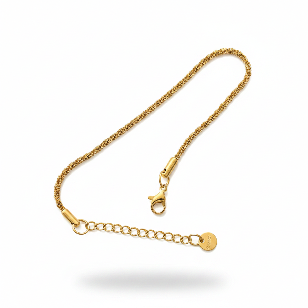 Bracciale texture oro completo - vista frontale