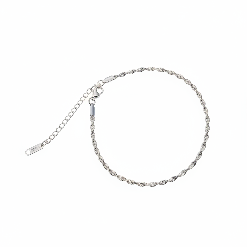 Bracciale torchon argento