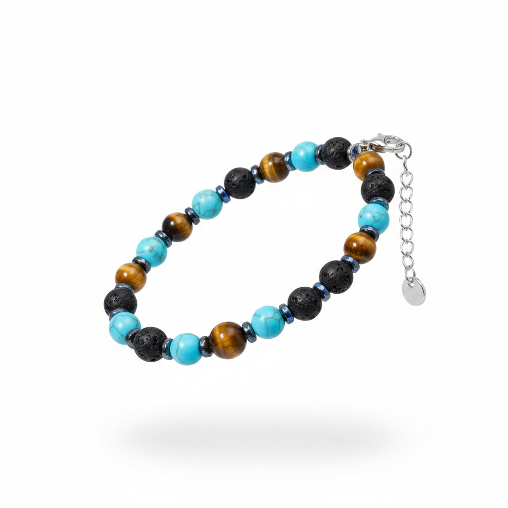 Bracciale turchese floating - sfondo bianco
