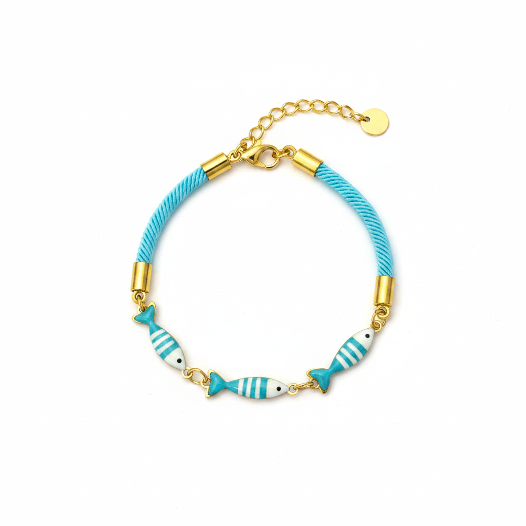 Bracciale turchese oro sfondo bianco