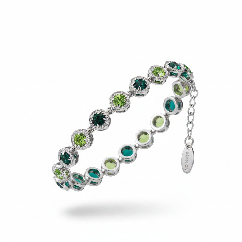 Bracciale Verde Argento