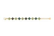 Bracciale verde oro - aperto disteso