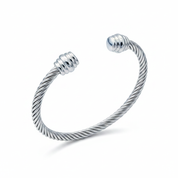Cable cuff - argento