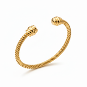 Cable cuff oro - identico all'argento