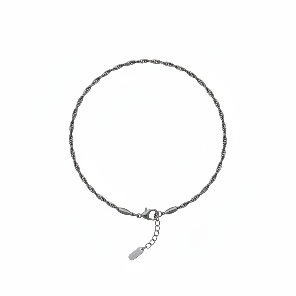 Catena Singapore argento scuro tonda