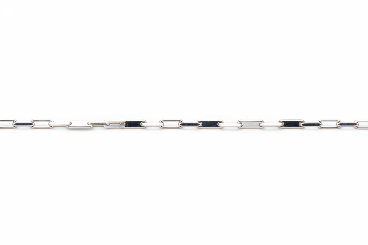 Catenina paperclip argento tiny