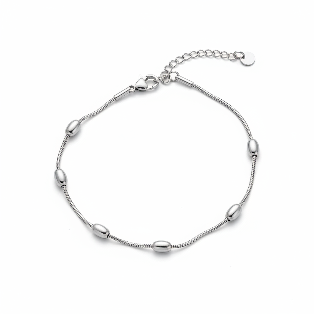 Cavigliera Argento - Sfondo Bianco