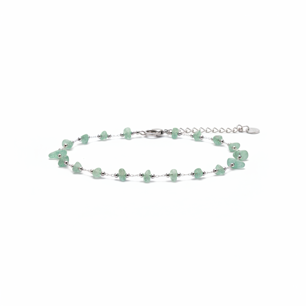 Cavigliera avventurina verde acqua