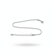 Cavigliera ball chain argento