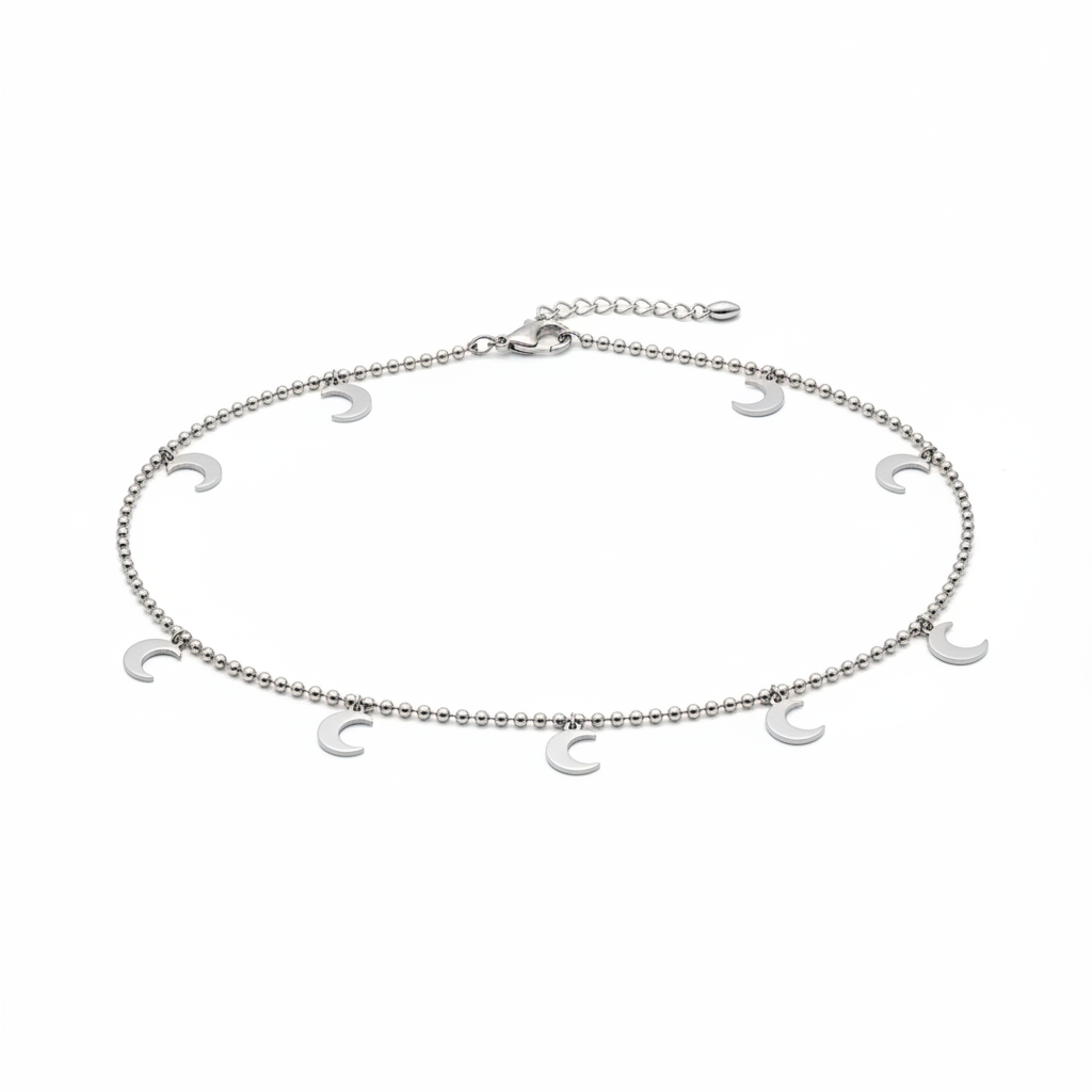 Cavigliera Lune Silver
