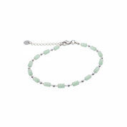 Cavigliera verde acqua argento sfondo bianco