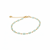 Cavigliera verde acqua oro sfondo bianco