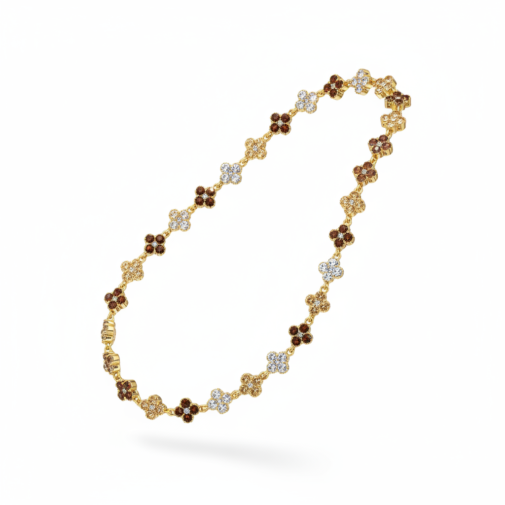 Collana 3 colori oro - floating