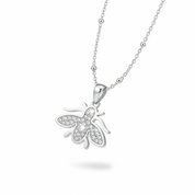 Collana ape argento catena pallini - iper-realistica artistica