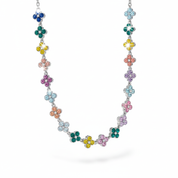 Collana arcobaleno argento - floating