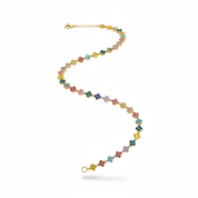 Collana arcobaleno oro - floating