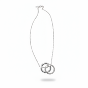 Collana argento cerchi intrecciati - vista 1