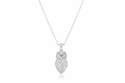 Collana argento gufo - vista frontale