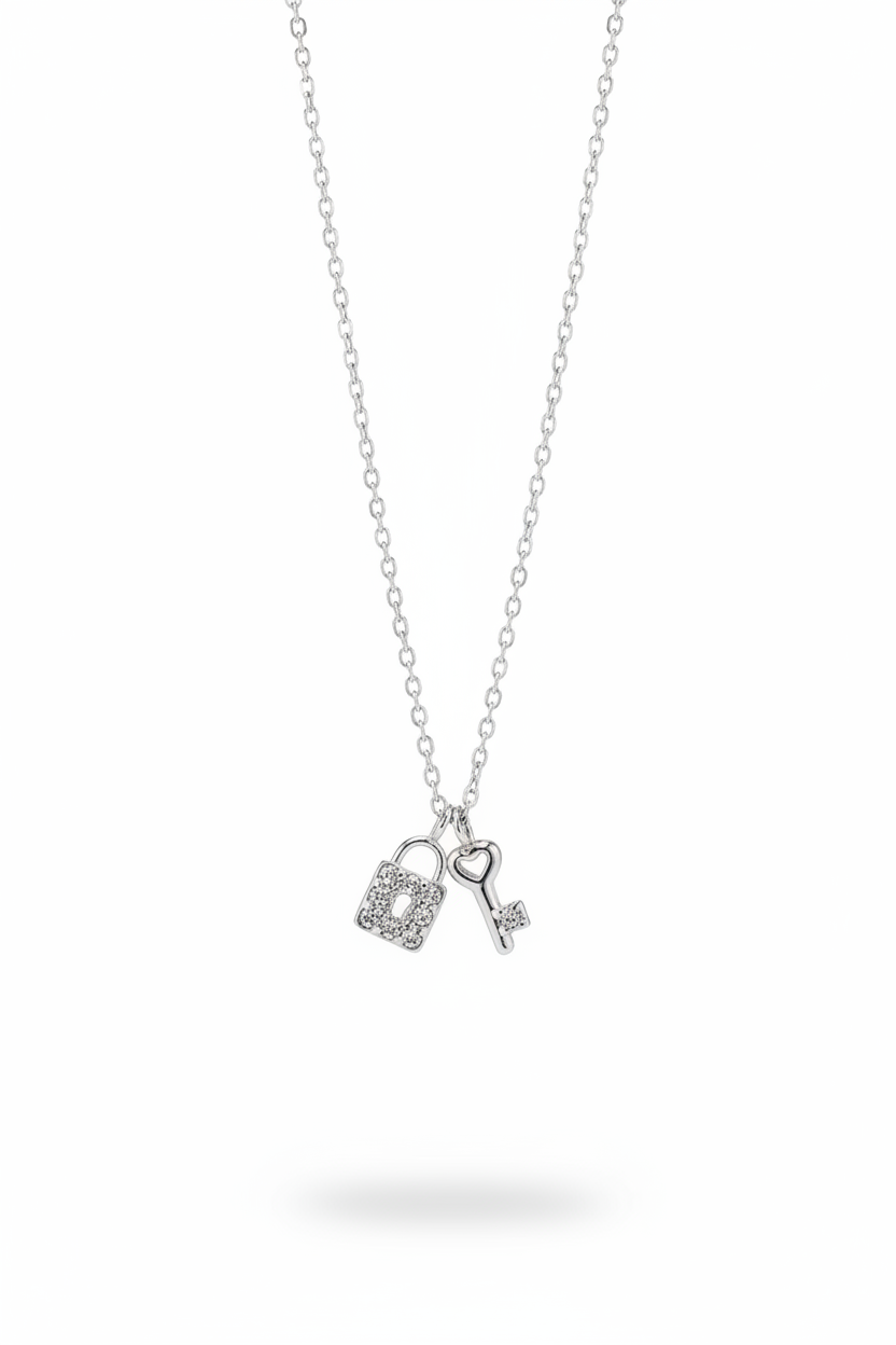 Collana argento vista verticale