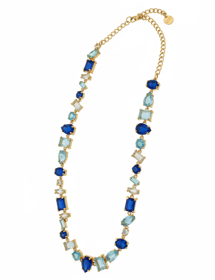 Collana blu oro - verticale