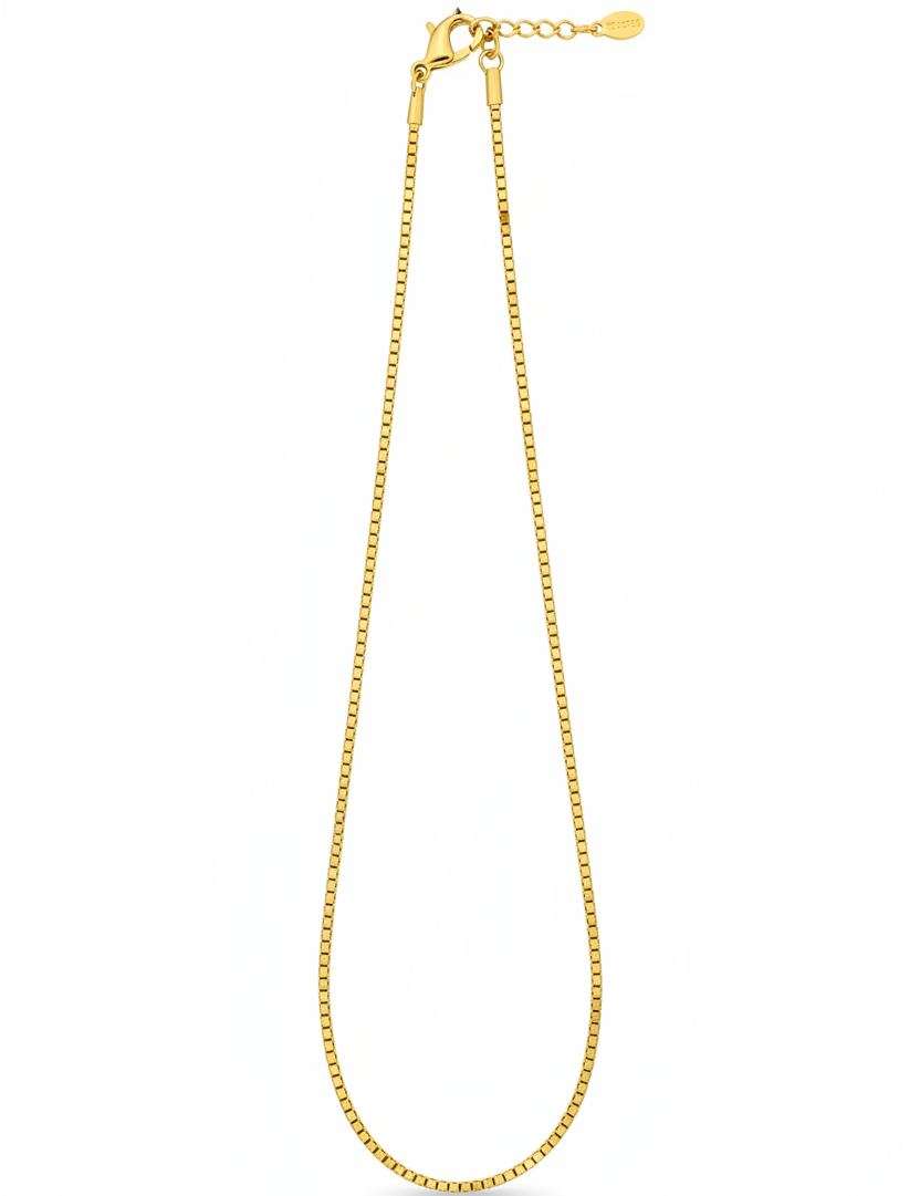 Collana box sottile oro