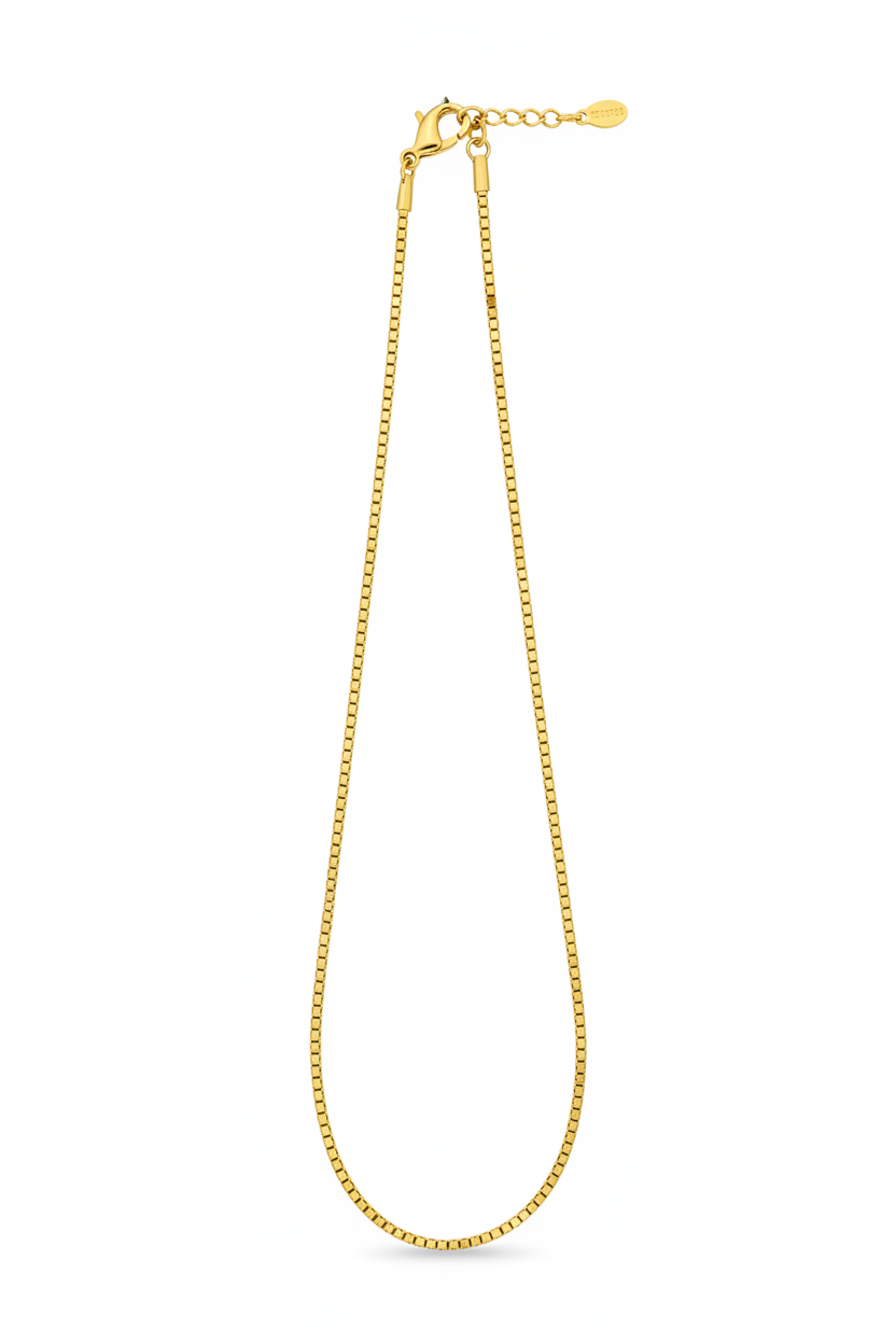 Collana box sottile oro