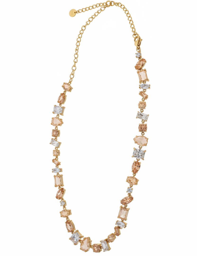 Collana champagne peach - verticale