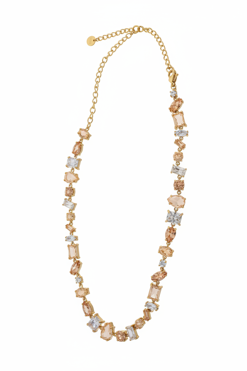 Collana champagne peach - verticale
