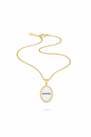 Collana ciondolo ovale - SEMPRE