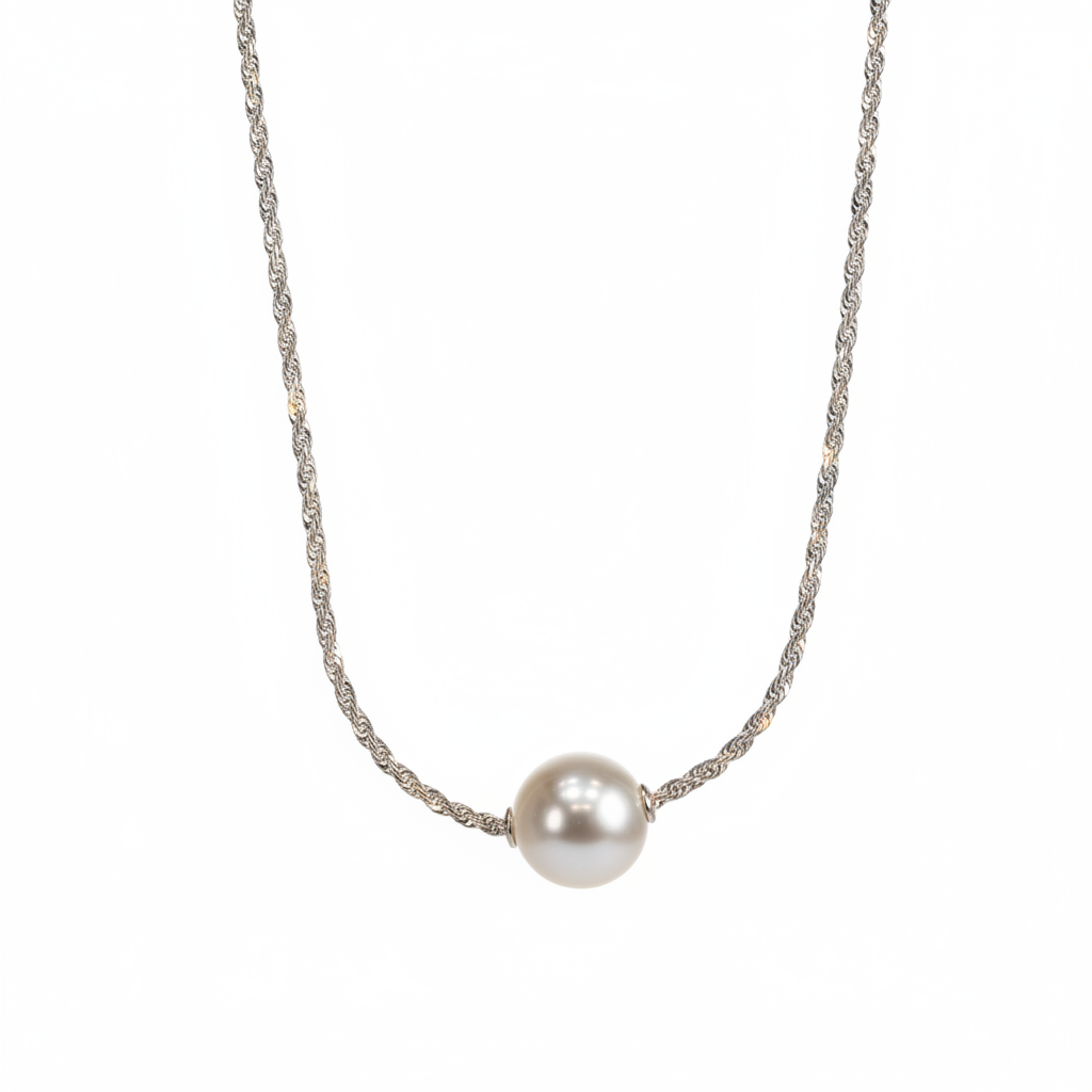Collana con catenina spirale brillante - dettaglio catena