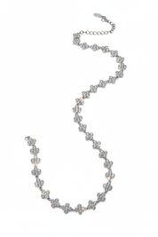 Collana cristalli argento - floating 2:3