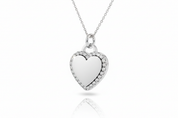 Collana cuore argento - vista tre quarti