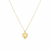 Collana cuore fiamme oro - frontale