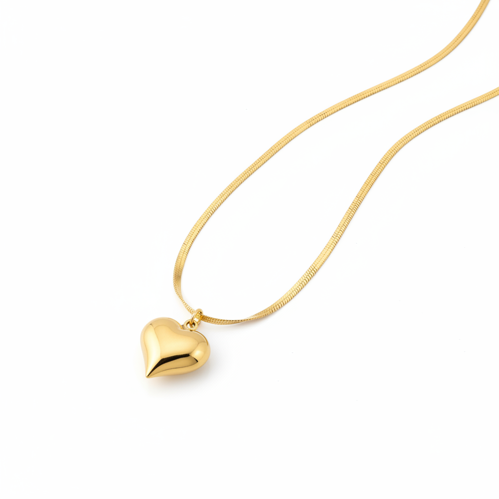 Collana cuore oro - ultra realistica diagonale